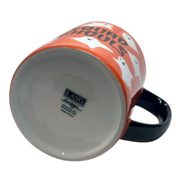 LANG by Design Group Orange & Black “Squad Ghouls” Halloween Coffee Mug 18 oz. - Picture 9 of 11